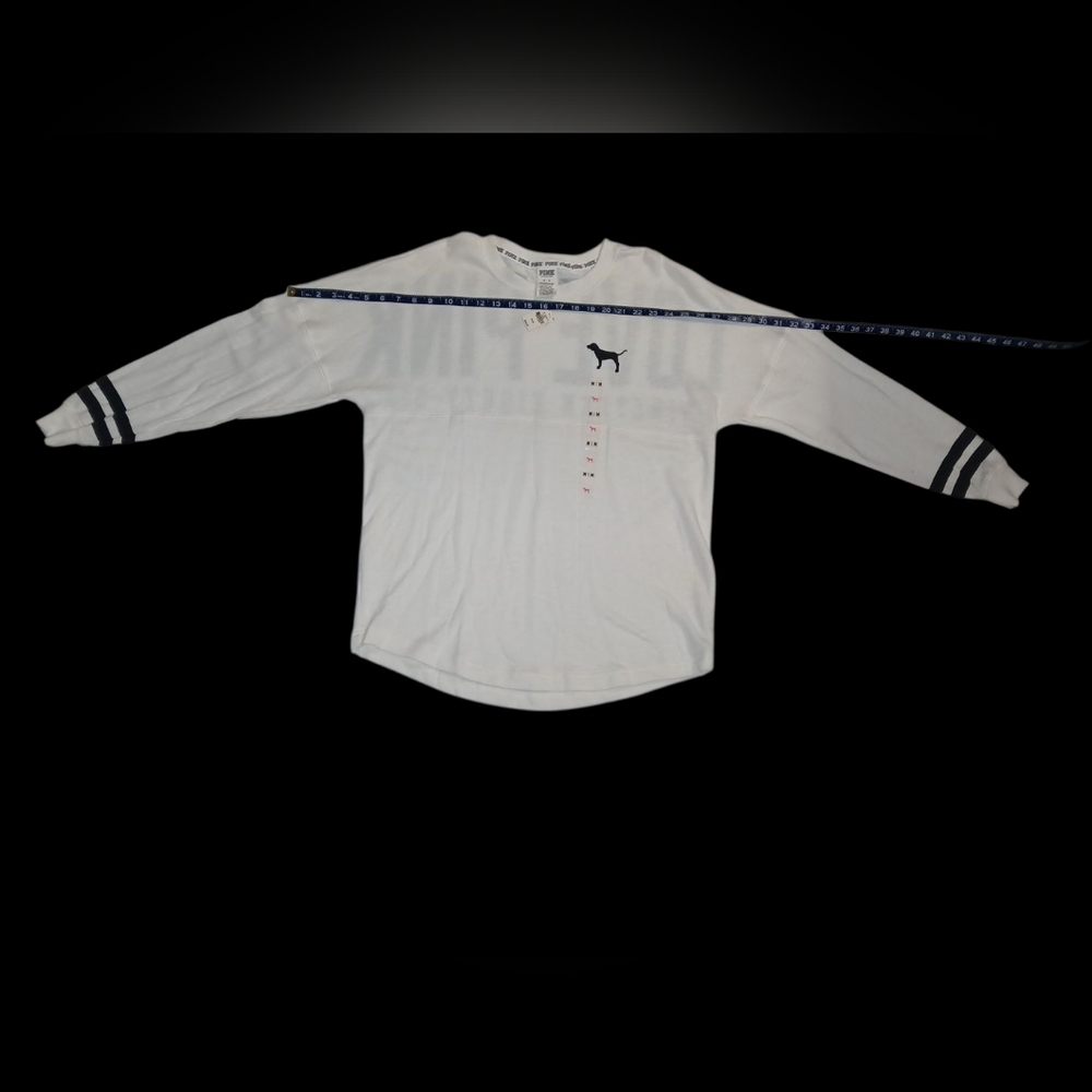 New Victoria's Secret Pullover IPink Long-Sleeve Shirt Size Medium - Picture 6 of 9